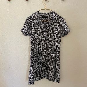 Reformation Button-up Floral Mini Dress with Pockets